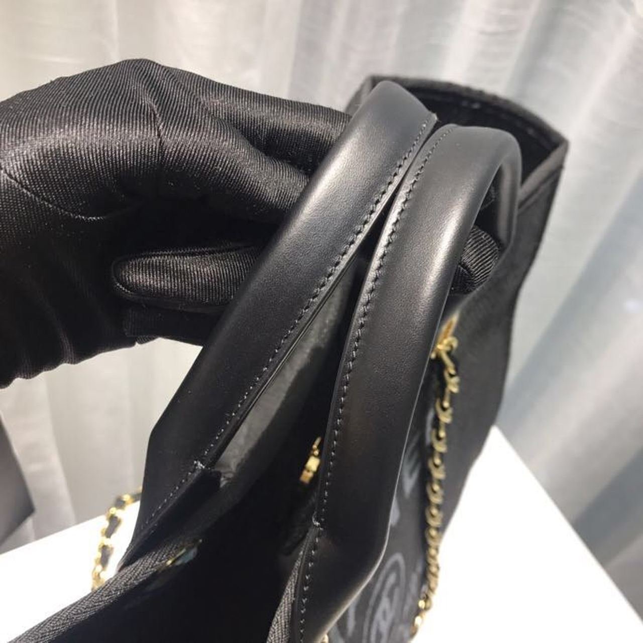 Chanel Deauville Tote 38cm Canvas Bag Spring/Summer Collection Black/Grey/Multi