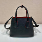 Prada Double Saffiano Mini Bag Black For Women, Women’s Bags 9.8in/25cm
