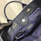 Chanel Deauville Tote 38cm Canvas Bag Spring/Summer Collection Dark Blue Denim/White