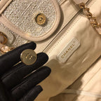 Chanel Deauville Tote 38cm Canvas Bag Spring/Summer Collection, Beige/Cream/Gold/Multi