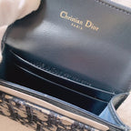 Christian Dior Oblique Saddle Begie Wallet 11cm