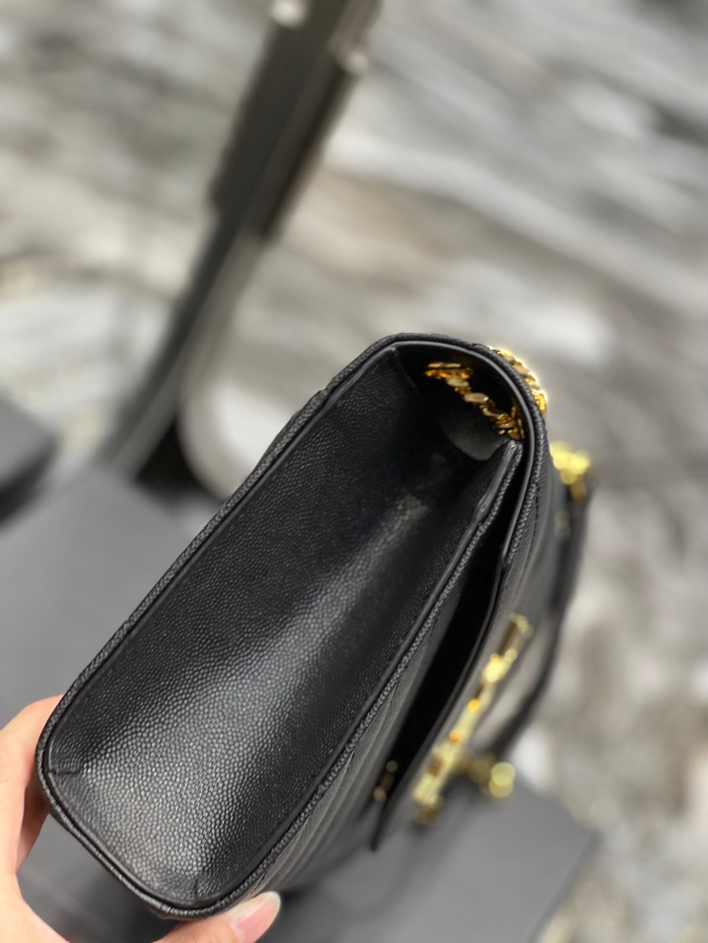 Saint Laurent College Medium Chain Bag 24cm Black