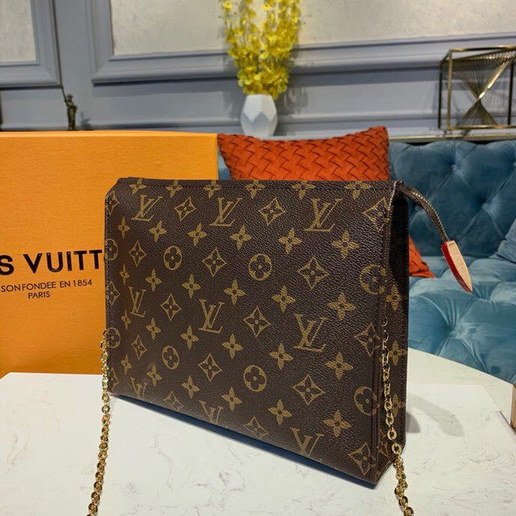 Louis Vuitton Toiletry Pouch 26cm Monogram Canvas Spring/Summer Collection M47542, Beige