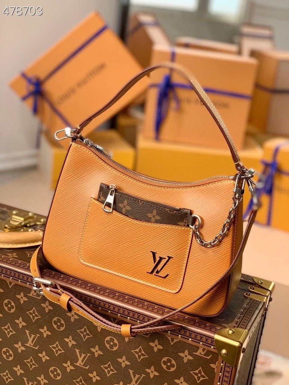 Louis Vuitton Marelle Bag 25cm Epi Canvas Spring/Summer Collection M80794, Gold Honey