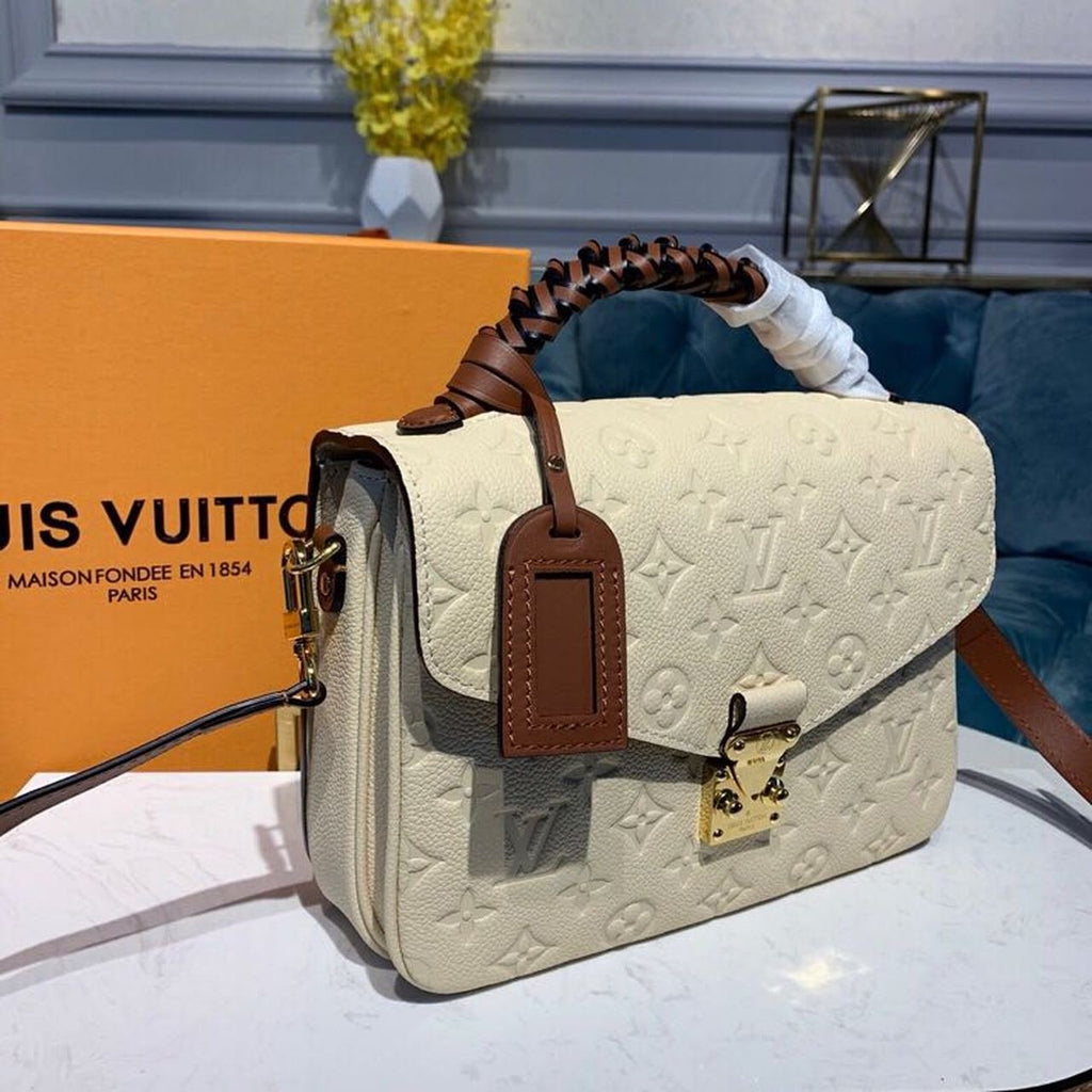 Louis Vuitton Pochette Métis Bag 25cm Monogram Empreinte Canvas Spring/Summer Collection M53940 Crème Beige/Caramel