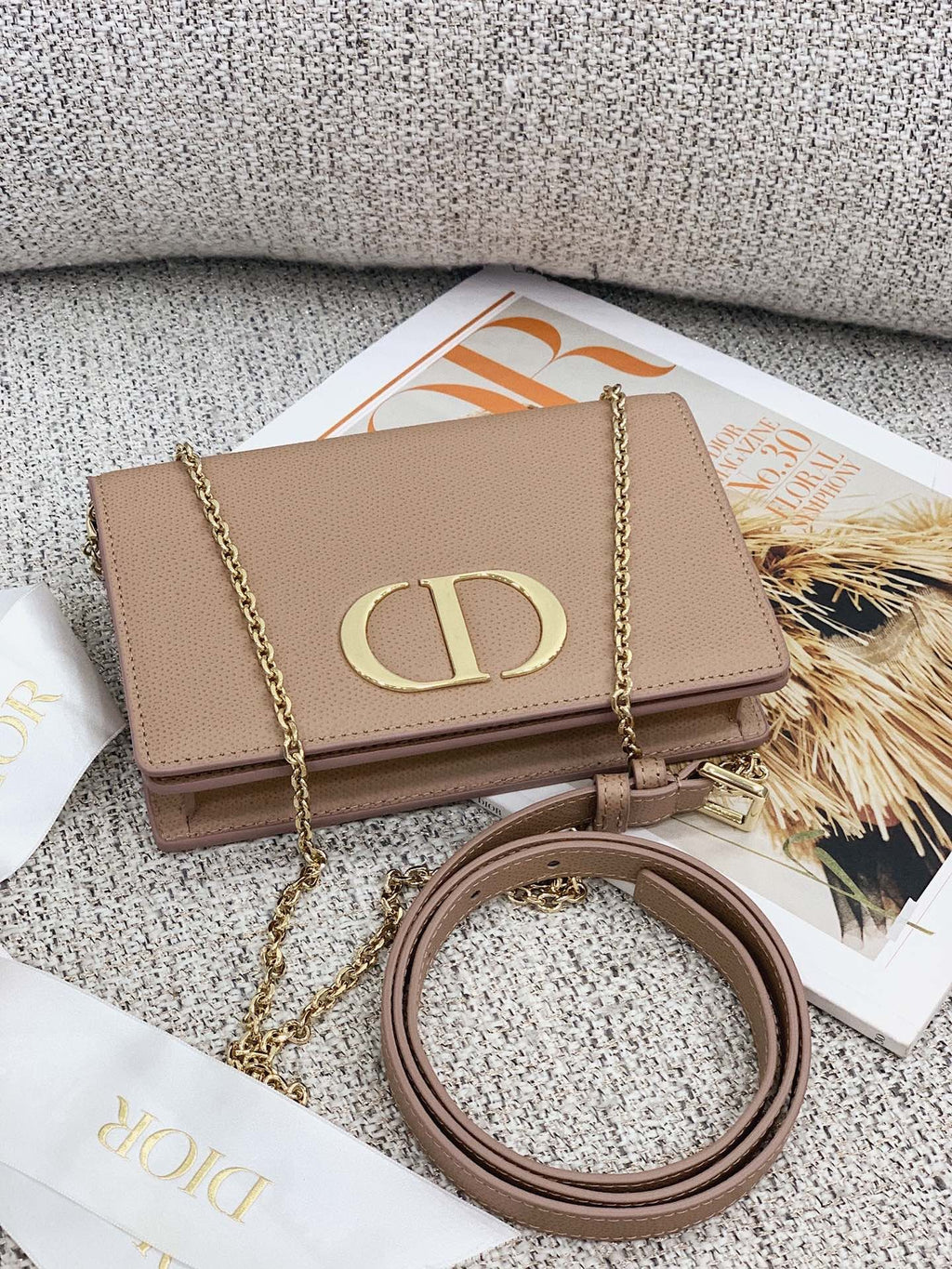 Christian Dior Beige Montaigne Clutch 19cm
