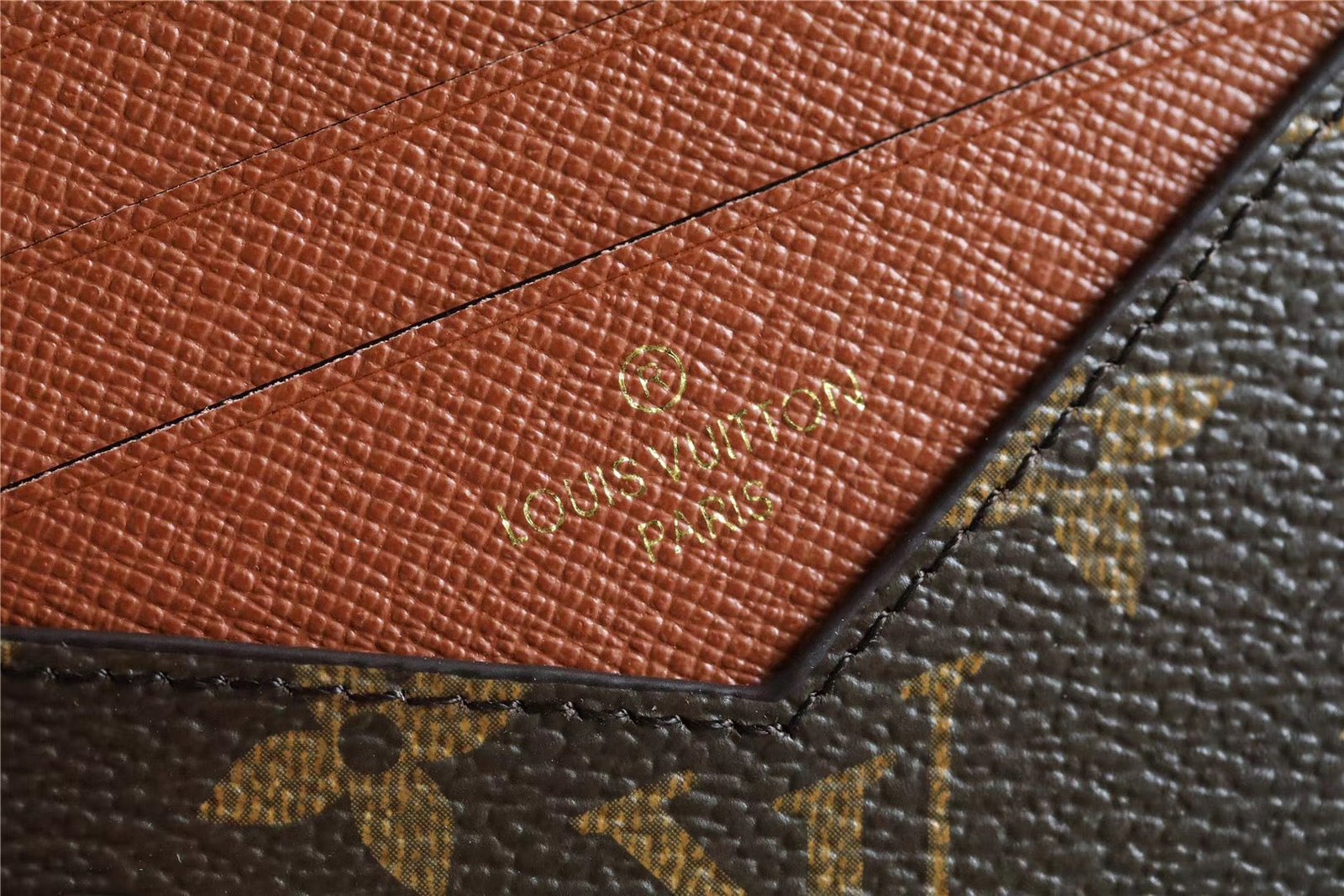 Louis Vuitton ID Card Holder Monogram Canvas Brown For Men, Men’s Wallet 13cm LV N60378