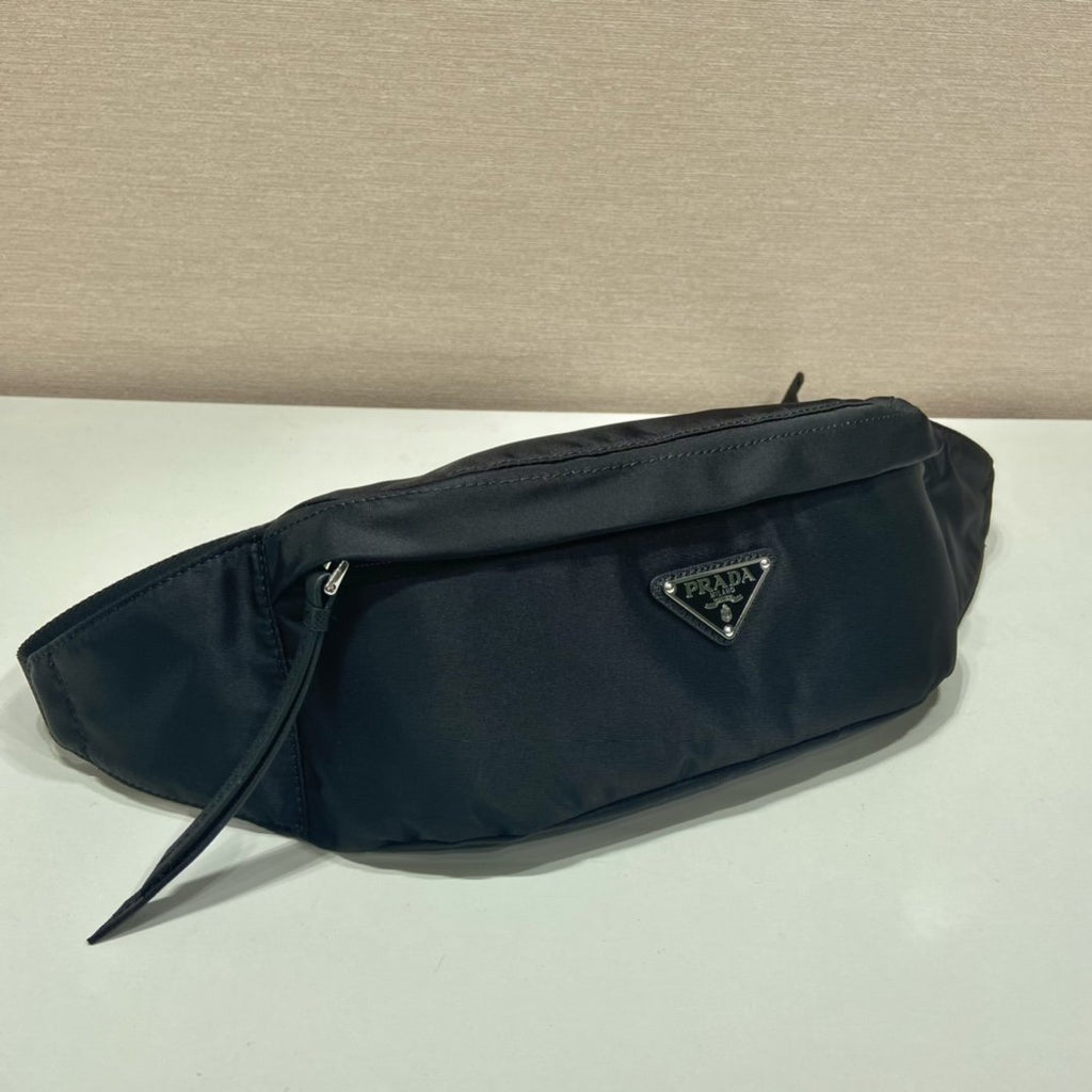 Prada Re-Nylon And Saffiano Belt Bag Black For Women, Women’s Bags 10.2in/26cm