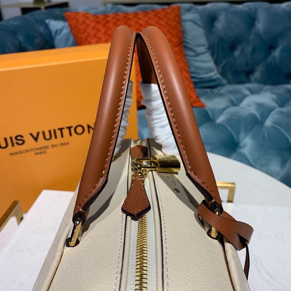 Louis Vuitton Speedy Bandouliere Bag 25cm Monogram Empreinte Leather Spring/Summer Collection M44736, Cr?me Caramel