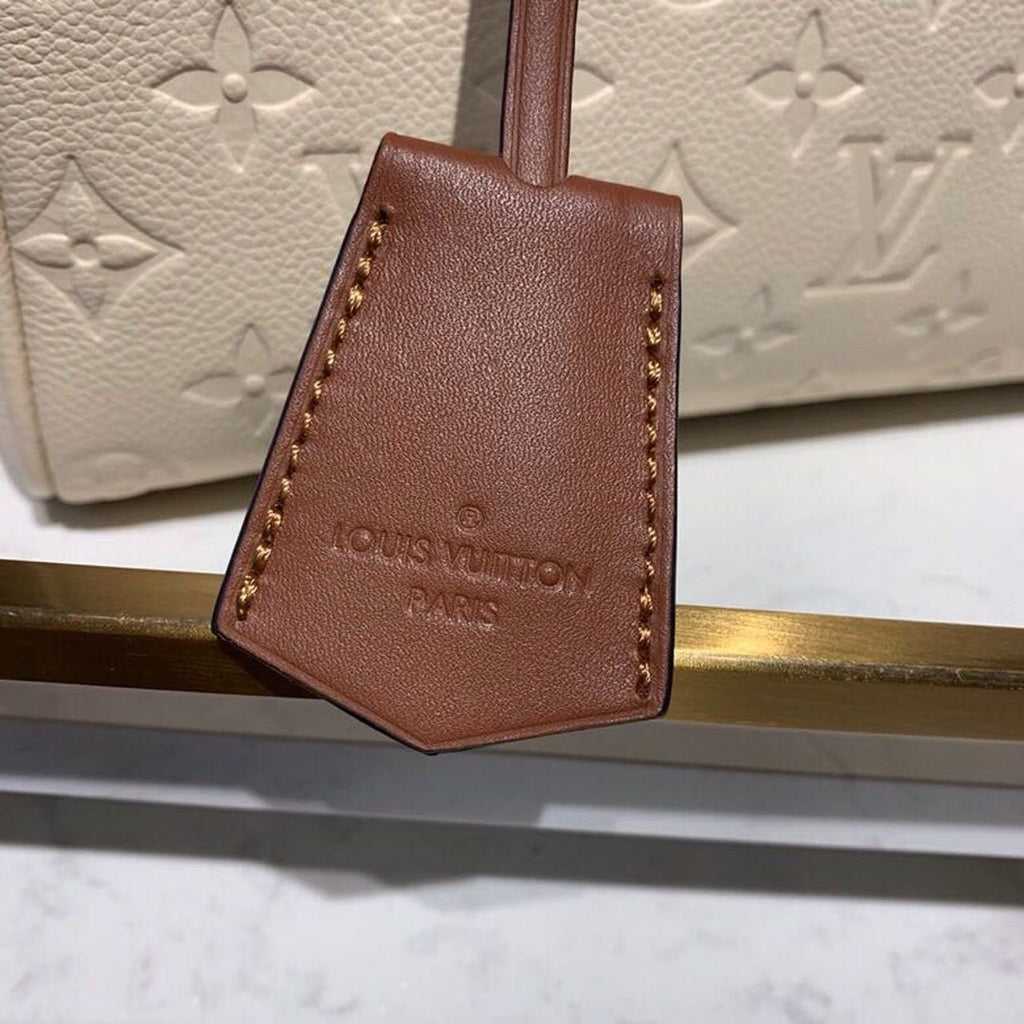 Louis Vuitton Speedy Bandouliere Bag 25cm Monogram Empreinte Leather Spring/Summer Collection M44736, Cr?me Caramel
