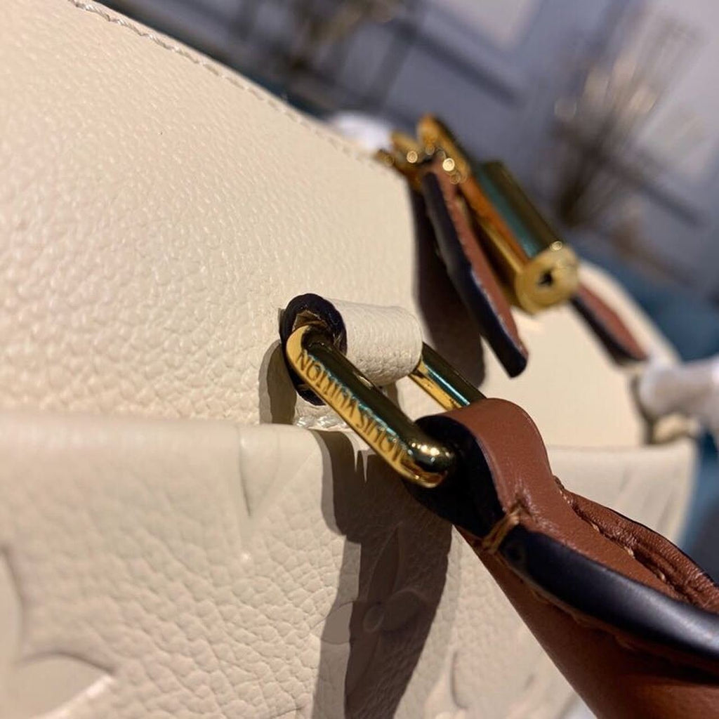 Louis Vuitton Speedy Bandouliere Bag 25cm Monogram Empreinte Leather Spring/Summer Collection M44736, Cr?me Caramel