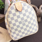 Louis Vuitton Speedy Bag 30cm Damier Azur Canvas Spring/Summer Collection N41370, White