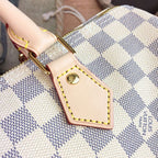 Louis Vuitton Speedy Bag 30cm Damier Azur Canvas Spring/Summer Collection N41370, White