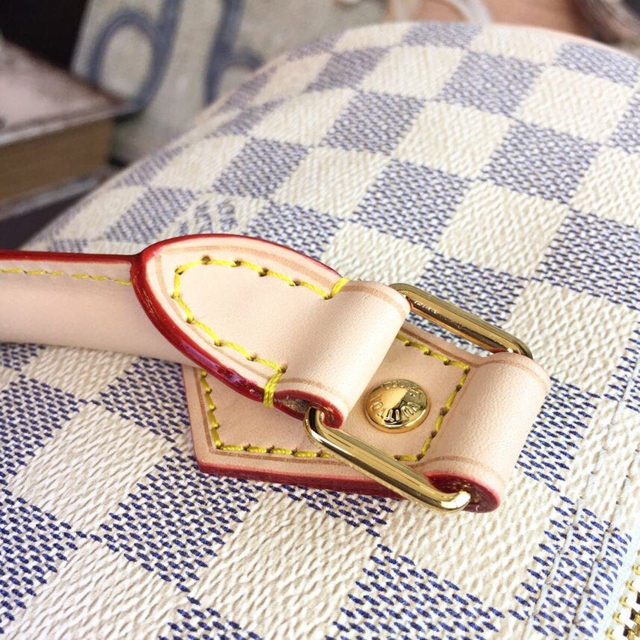 Louis Vuitton Speedy Bag 30cm Damier Azur Canvas Spring/Summer Collection N41370, White