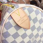 Louis Vuitton Speedy Bag 30cm Damier Azur Canvas Spring/Summer Collection N41370, White