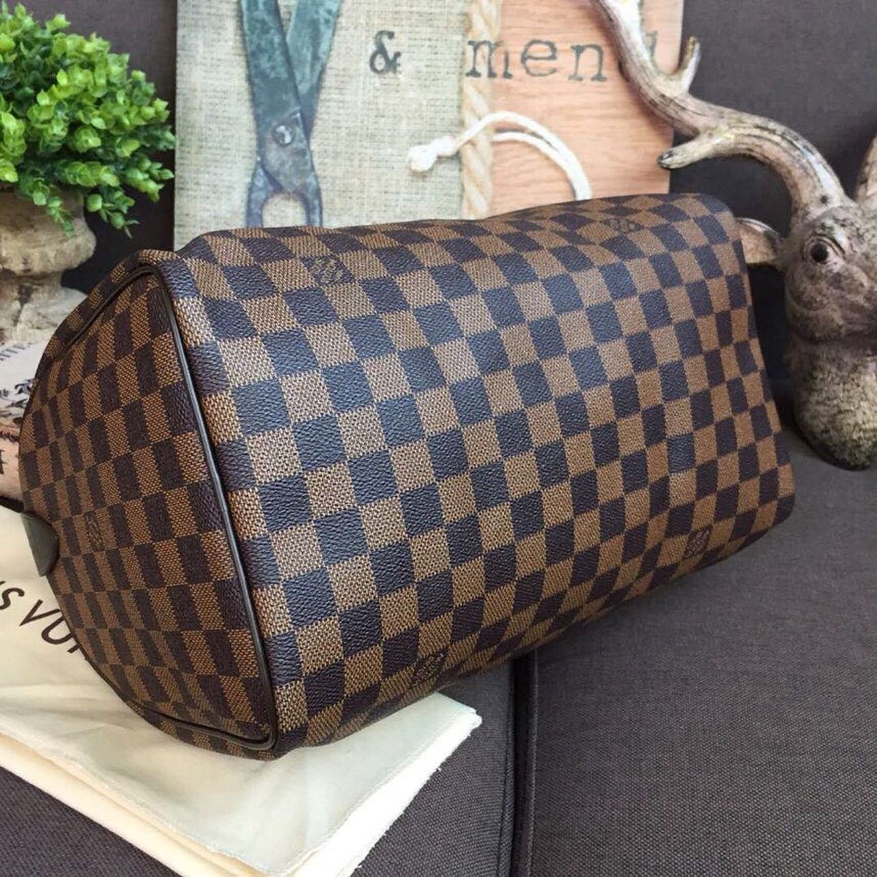 Louis Vuitton Speedy Bag 30cm Damier Ebene Canvas Spring/Summer Collection N41364, Brown