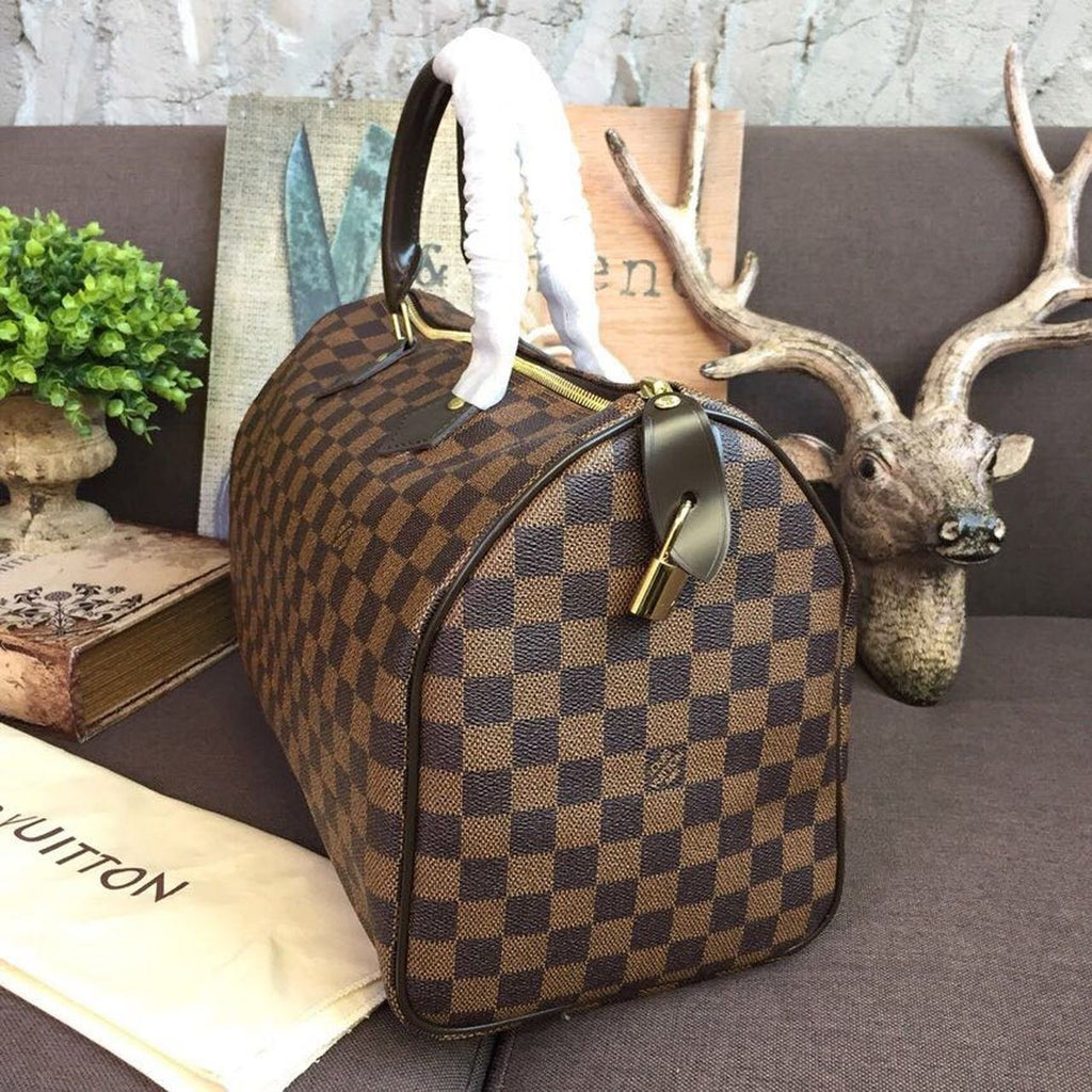 Louis Vuitton Speedy Bag 35cm Damier Ebene Canvas Spring/Summer Collection N41363, Brown