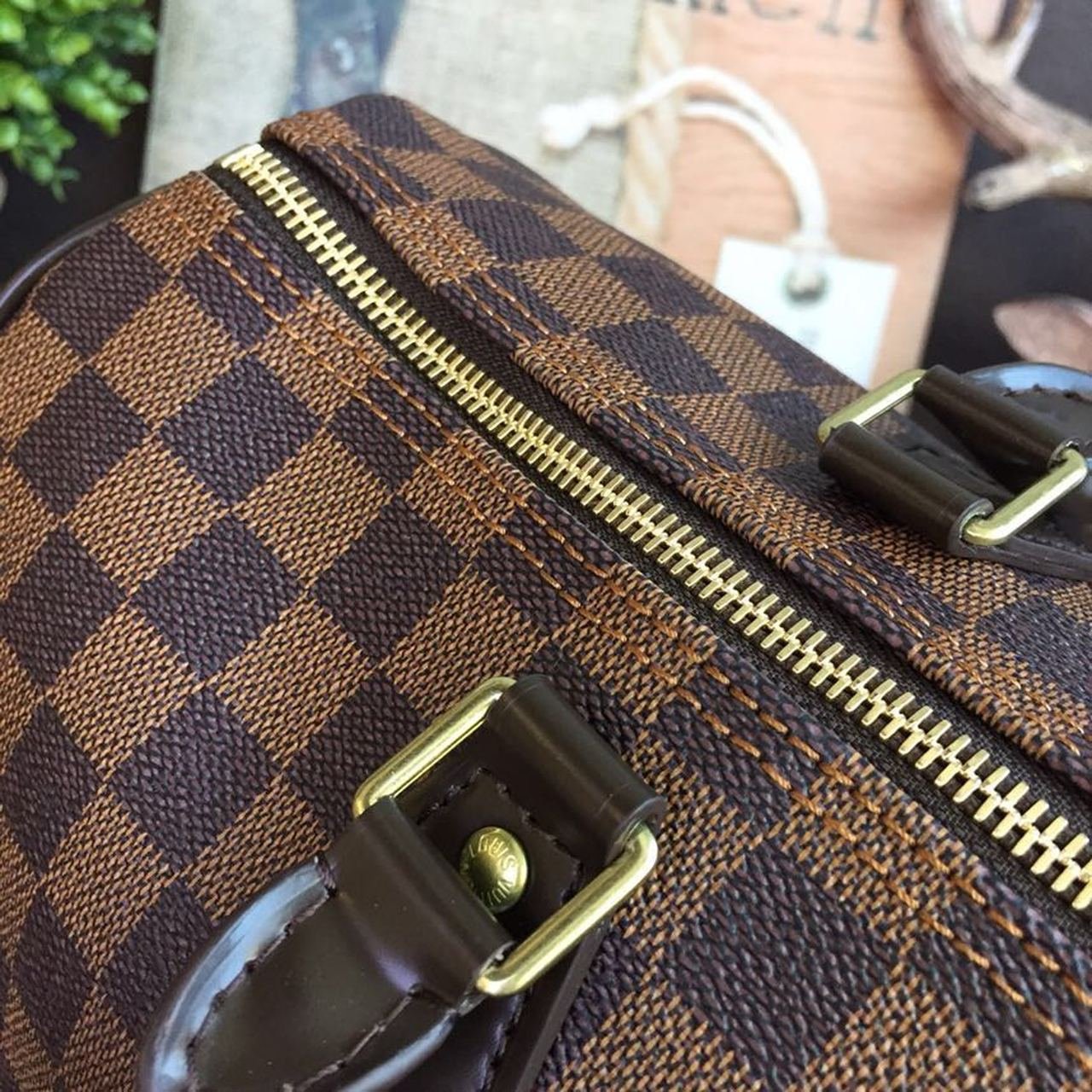 Louis Vuitton Speedy Bag 35cm Damier Ebene Canvas Spring/Summer Collection N41363, Brown