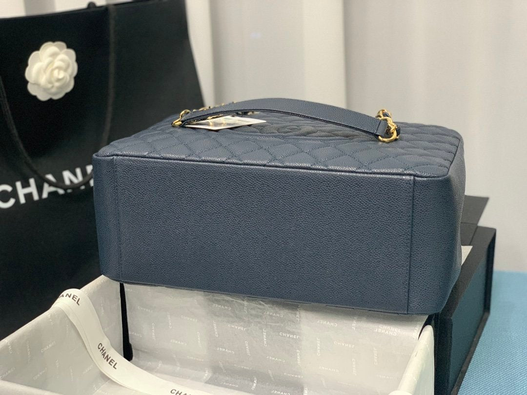 Chanel Tote Bag Spring Collection Gold Hardware 33cm Blue