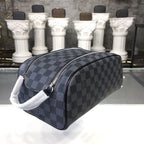 Louis Vuitton King Size Toiletry Bag 28cm Damier Graphite Canvas Spring/Summer Collection N47527, Black