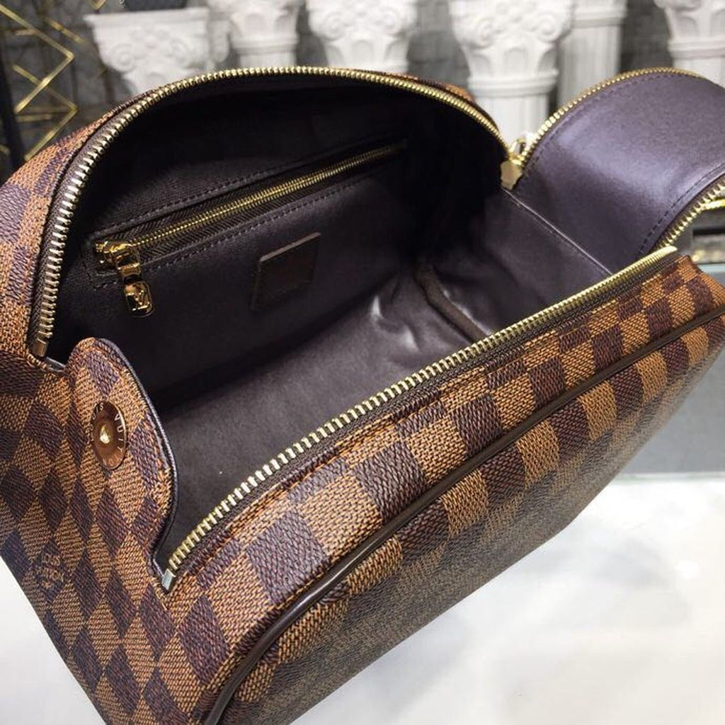 Louis Vuitton King Size Toiletry Bag 28cm Damier Ebene Canvas Spring/Summer Collection N47527, Brown