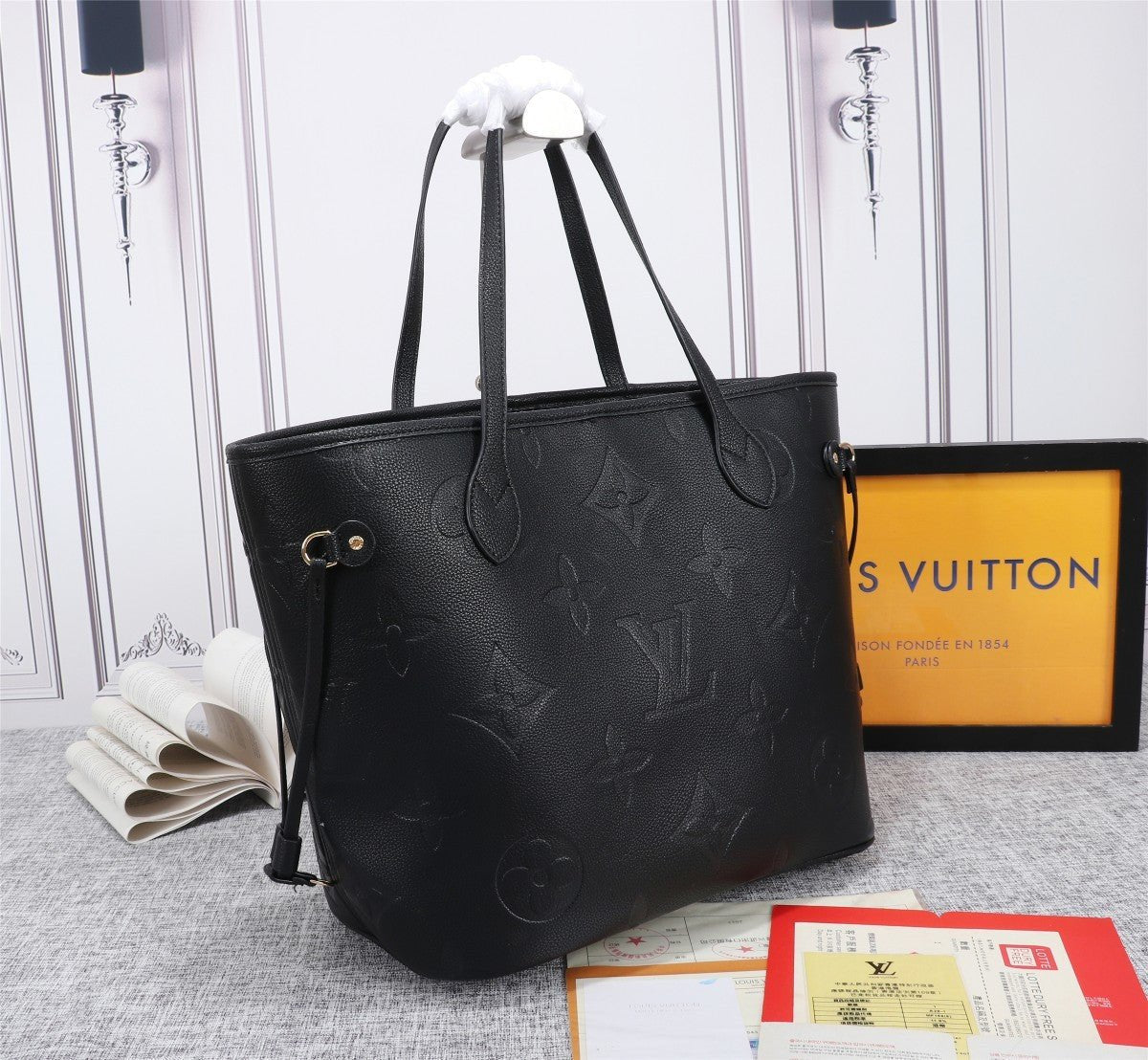 Louis vuitton Neverfull Monogram Empreinte 32cm/ Black
