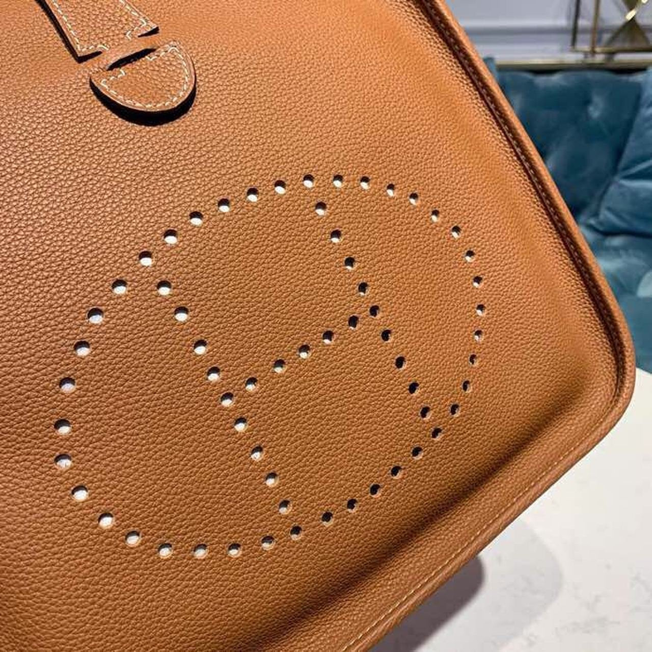 Hermes Evelyne III 29 Bag Brown With Silver-Toned Hardware For Women, Women’s Shoulder And Crossbody Bags 11.4in/29cm