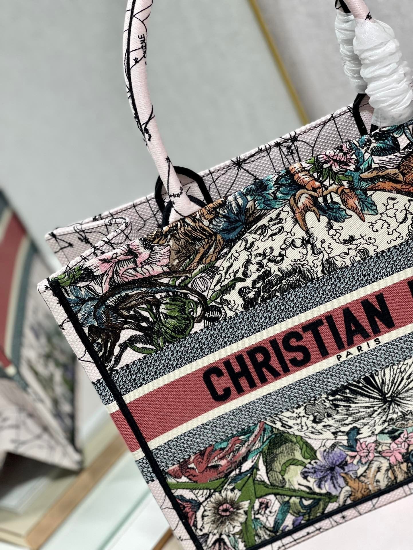 Christina Dior Medium Book Tote Bag 36cm Light Pink