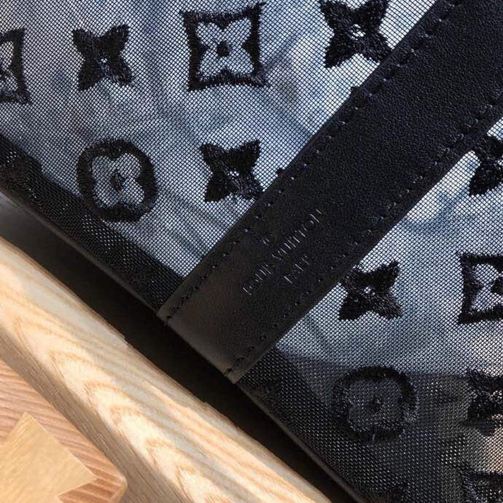 Louis Vuitton Mesh Keepall 50cm Monogram Canvas Matte Black Hardware Spring/Summer Collection M53971, Black