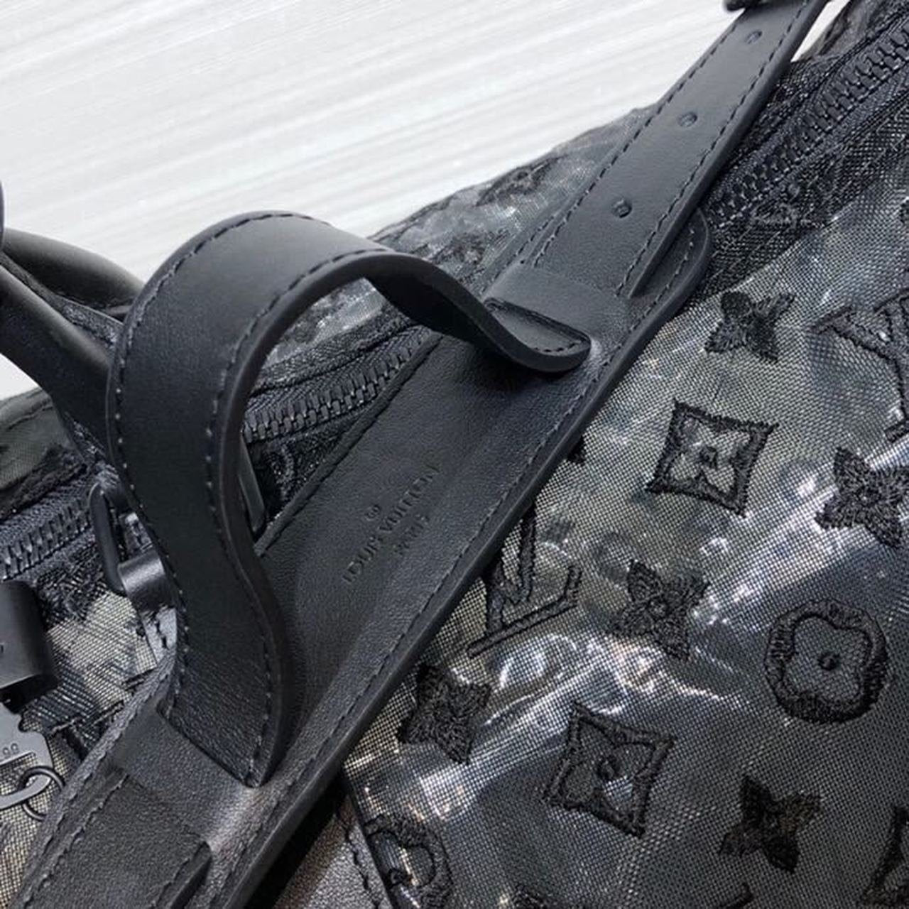 Louis Vuitton Mesh Keepall 50cm Monogram Canvas Matte Black Hardware Spring/Summer Collection M53971, Black