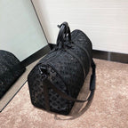 Louis Vuitton Mesh Keepall 50cm Monogram Canvas Matte Black Hardware Spring/Summer Collection M53971, Black
