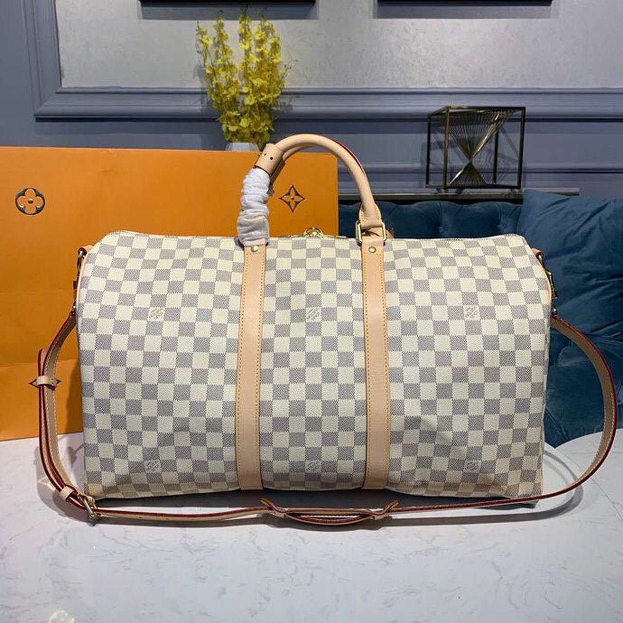 Louis Vuitton Keepall Bandoulire 55cm Damier Azur Canvas Spring/Summer Collection
