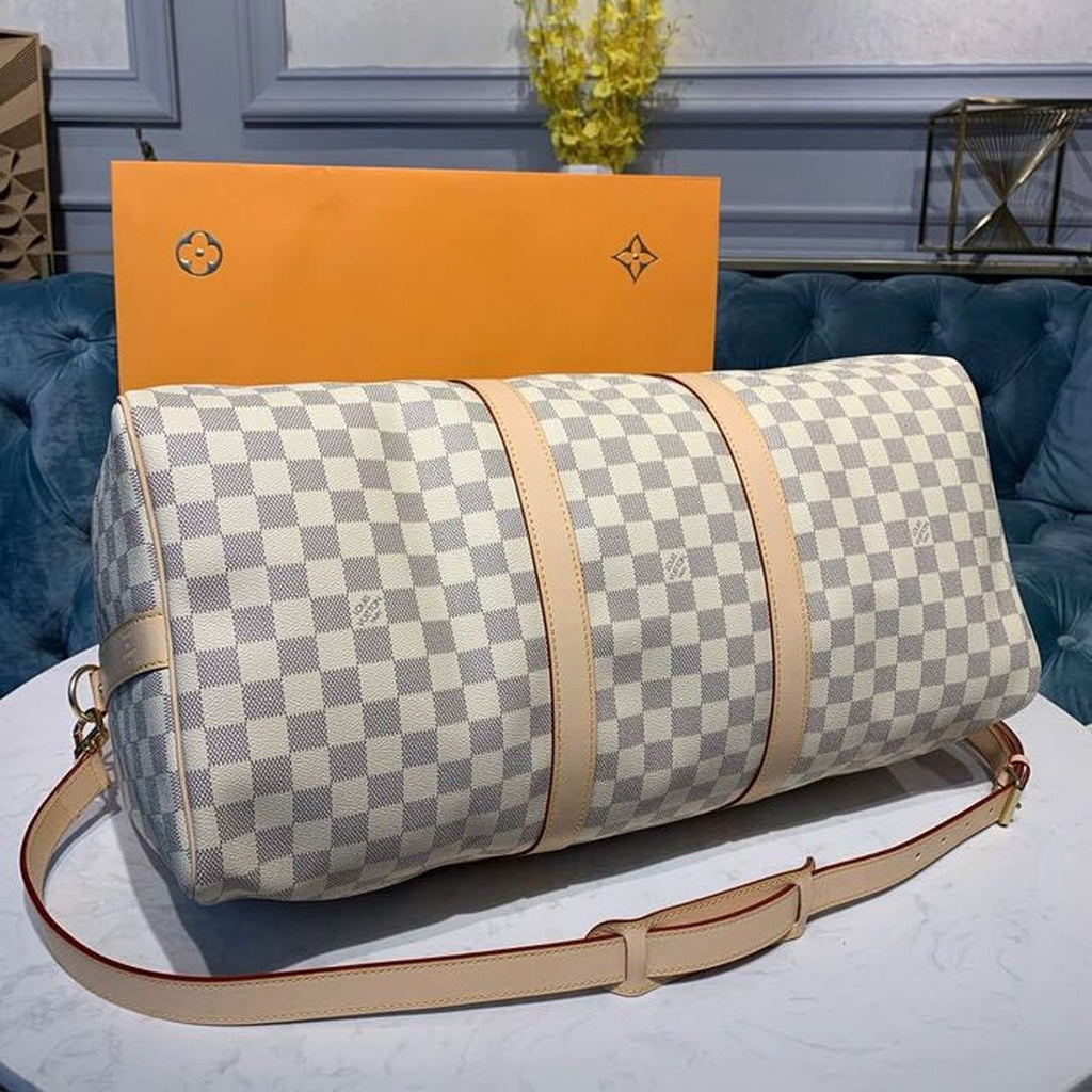 Louis Vuitton Keepall Bandoulire 55cm Damier Azur Canvas Spring/Summer Collection