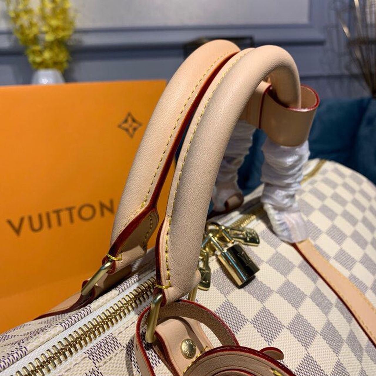 Louis Vuitton Keepall Bandoulire 55cm Damier Azur Canvas Spring/Summer Collection