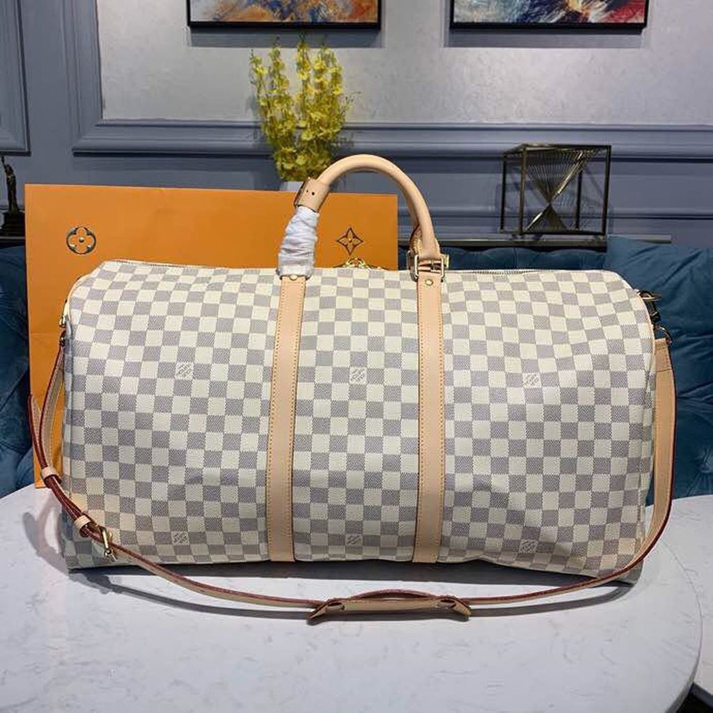 Louis Vuitton Keepall Bandoulire 55cm Damier Azur Canvas Spring/Summer Collection N41429 Azur