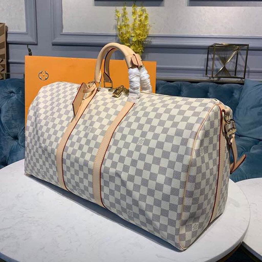 Louis Vuitton Keepall Bandoulire 55cm Damier Azur Canvas Spring/Summer Collection N41429 Azur