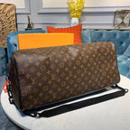 Louis Vuitton Keepall Bandouli?re 50cm Monogram Solar Ray Canvas Spring/Summer Collection M44471, Black/Orange
