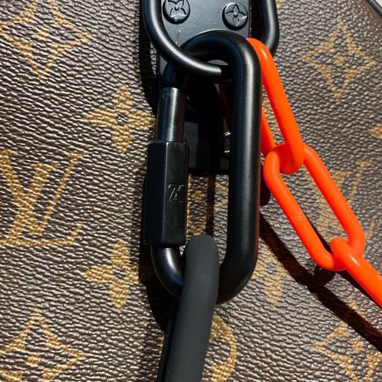 Louis Vuitton Keepall Bandouli?re 50cm Monogram Solar Ray Canvas Spring/Summer Collection M44471, Black/Orange