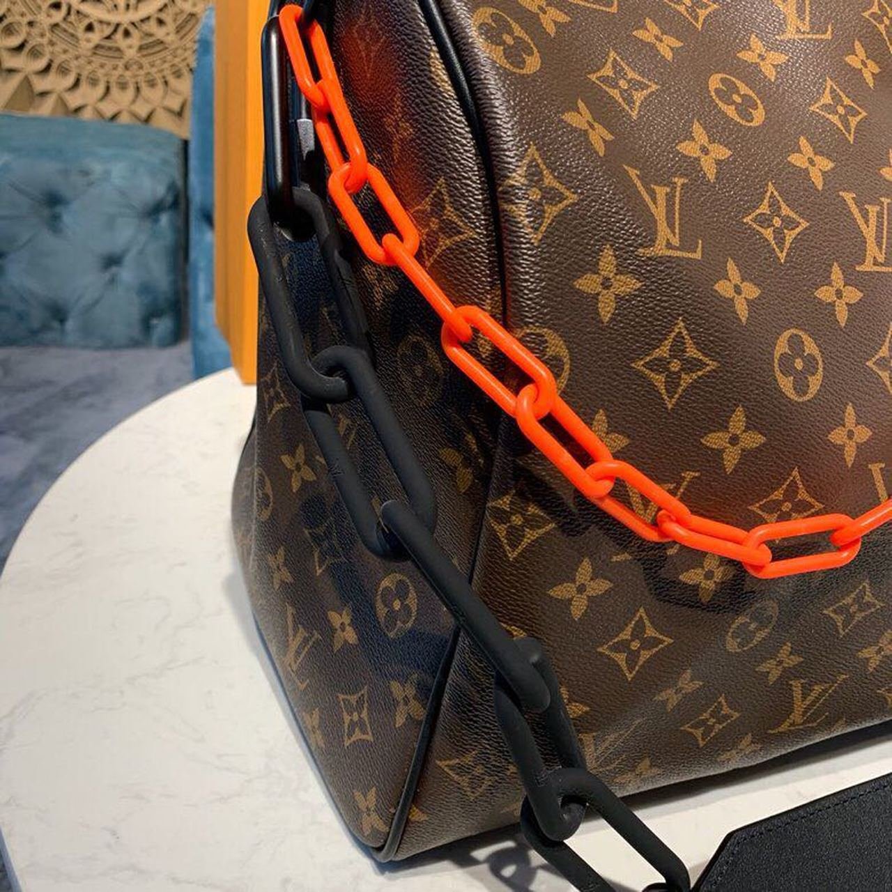 Louis Vuitton Keepall Bandouli?re 50cm Monogram Solar Ray Canvas Spring/Summer Collection M44471, Black/Orange