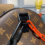 Louis Vuitton Keepall Bandouli?re 50cm Monogram Solar Ray Canvas Spring/Summer Collection M44471, Black/Orange