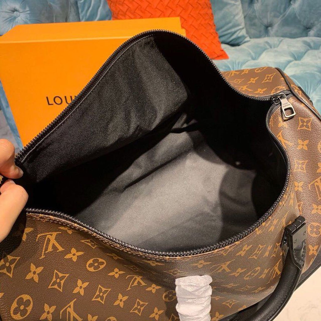 Louis Vuitton Keepall Bandouli?re 50cm Monogram Solar Ray Canvas Spring/Summer Collection M44471, Black/Orange