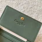 Mini Lady Dior Green Wallet 11cm
