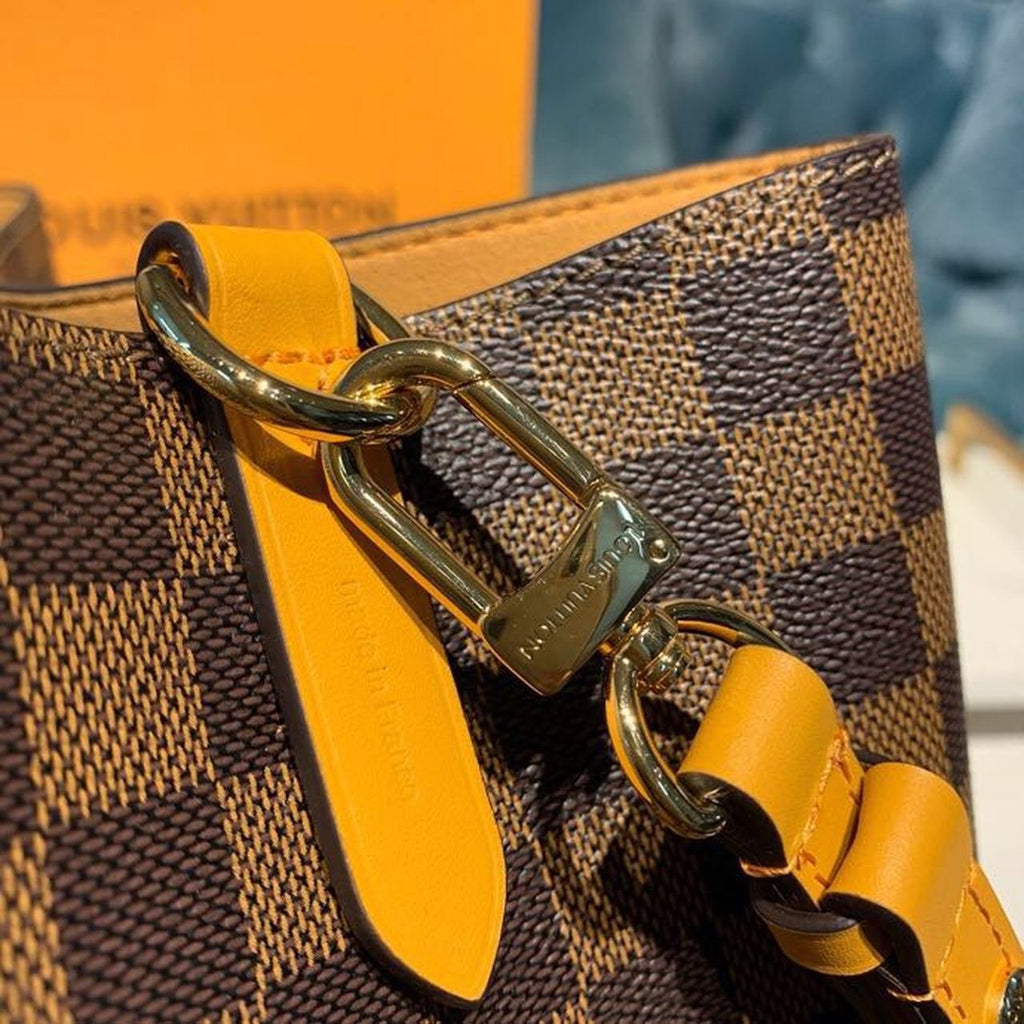 Louis Vuitton Néo Noé BB Bucket Bag 26cm Damier Ebene Canvas Spring/Summer Collection N40213, Safran