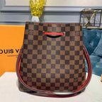 Louis Vuitton Neo Noe BB Bucket Bag 26cm Damier Ebene Canvas Spring/Summer Collection N40214, Cherry Berry