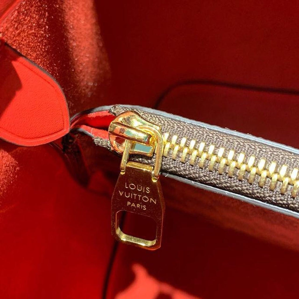 Louis Vuitton Neo Noe BB Bucket Bag 26cm Damier Ebene Canvas Spring/Summer Collection N40214, Cherry Berry