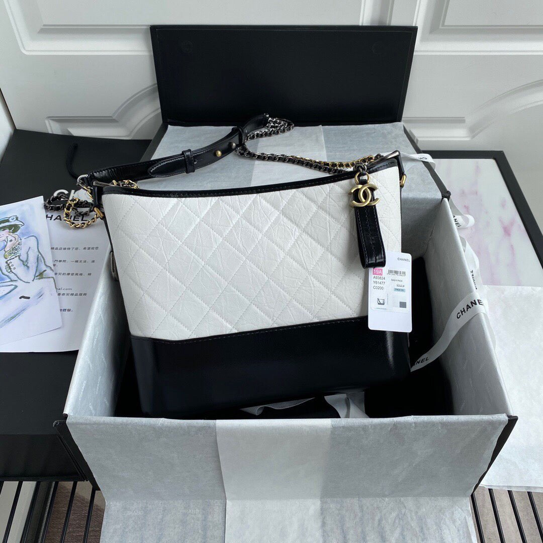 Chanel Gabrielle Hobo Bag Color 28 cm Black & White