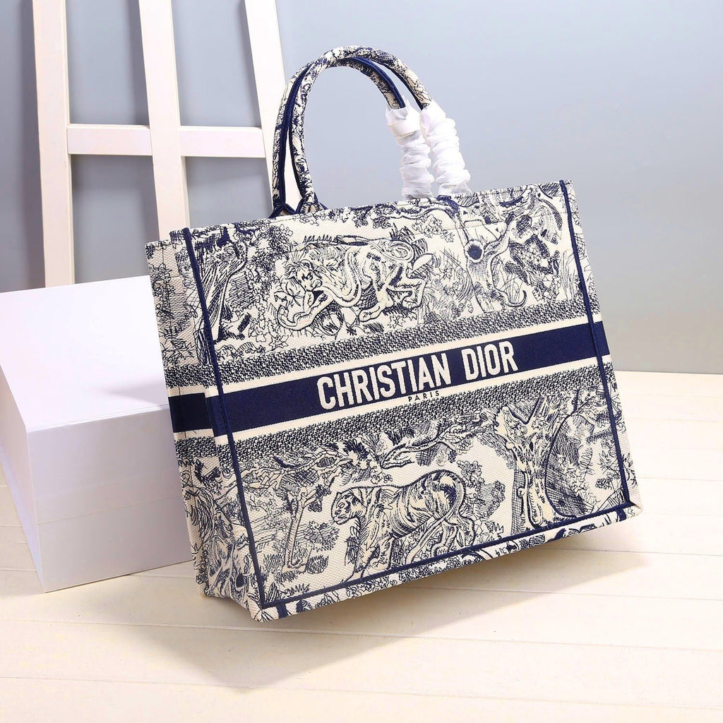 Christian Dior Blue Handle Bag 42cm