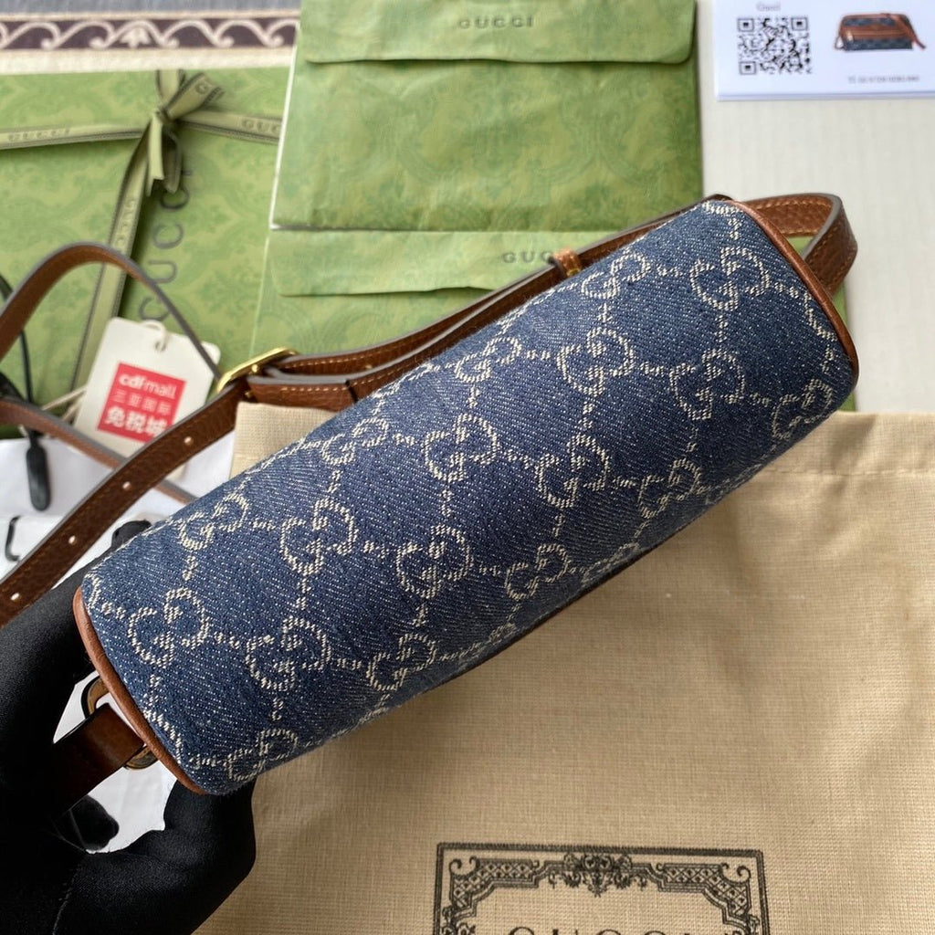 GG Denim Bag 18cm