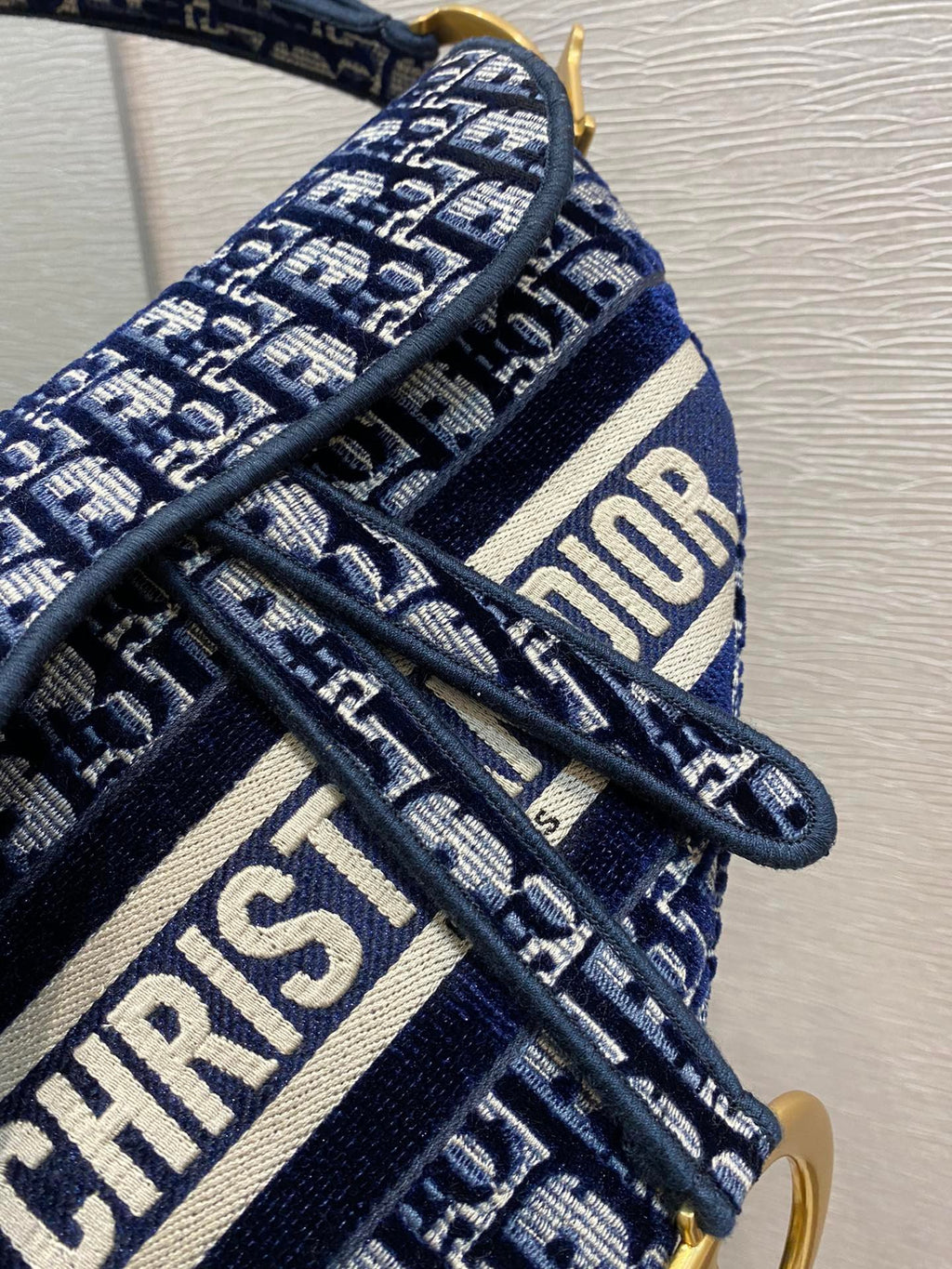 Christian Dior Blue Handle Bag 25cm