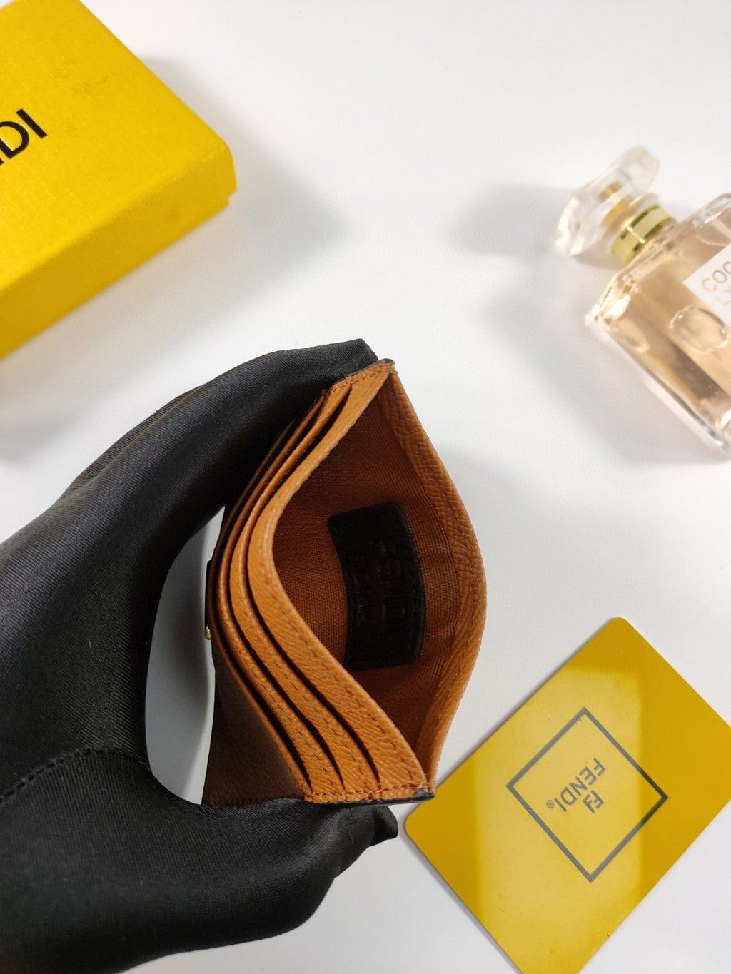 Fendi Card Case 10cm Brown